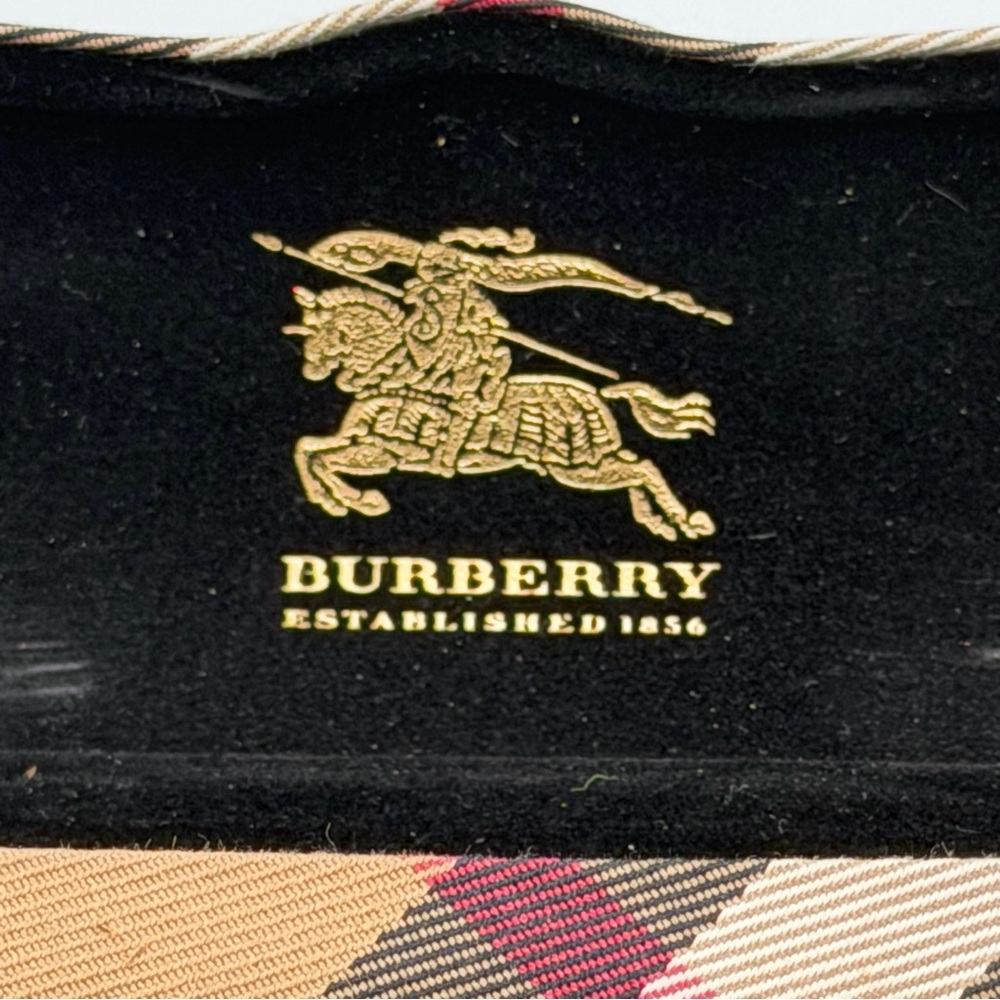 BURBERRY Classic Nova Check Plaid Clam Shell Hard EyeGlass Sunglass Case only - Picture 7 of 12